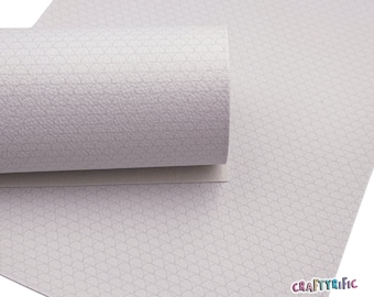 Faux Leather Sheet, White Mermaid Scale Faux Leather for Bows and Earrings, Boho Design Leather Sheet for Crafts