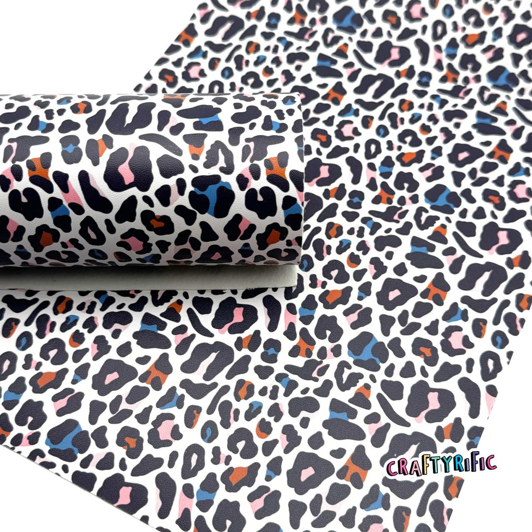 Leopard Faux Leather Sheet - Etsy