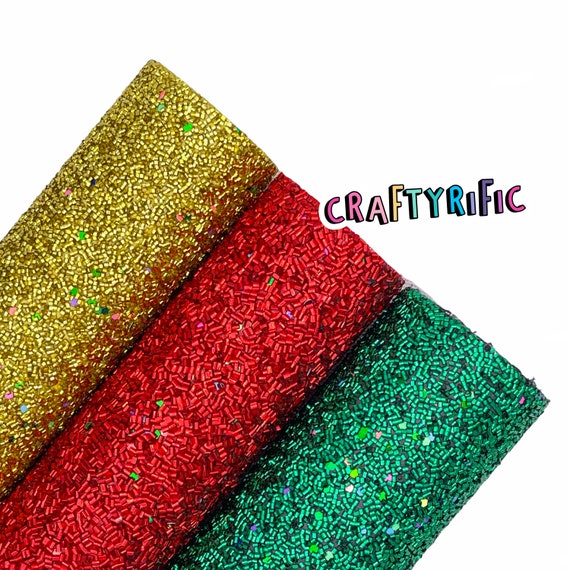 NEW Christmas Tinsel Glitter Canvas Sheets Full Sheet Chunky Etsy