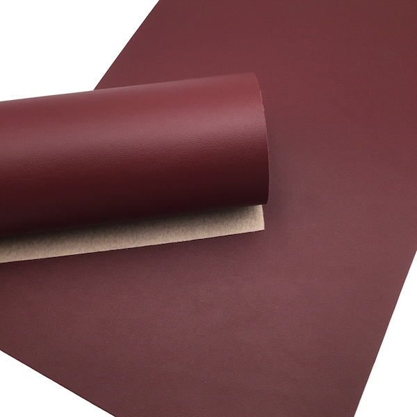 MAROON Smooth Faux Leather Sheets, PVC Faux Leather Sheet - 0192