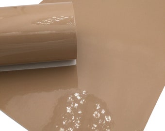 TAN PATENT Faux Leather Sheets, Leather for Earrings and Hair bows