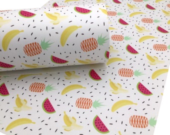 Summer Fruits Smooth Faux Leather Sheets