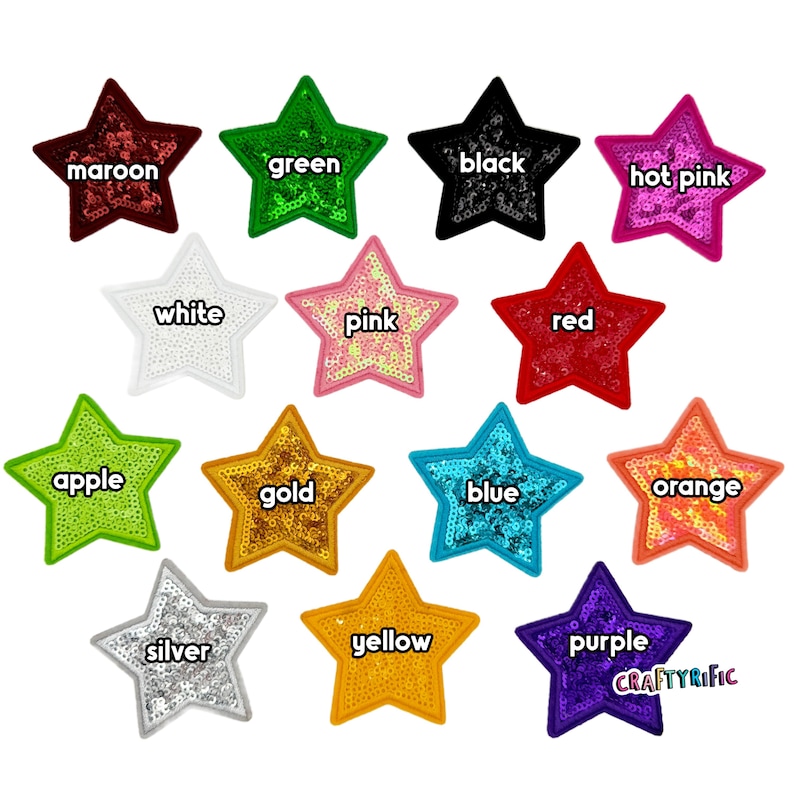 Star Patch, Sequin Star Patch, 3