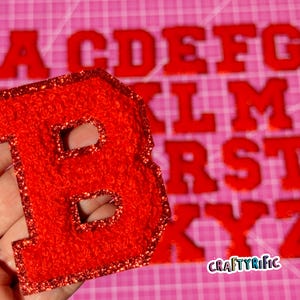 Red Varsity Letter Patch, 3" Inch Letter Patch, Chenille Letter Patch ...