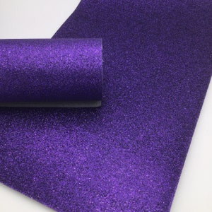 Dark Purple Glitter Canvas Sheets, Fine Glitter Fabric, Fabric for Bows