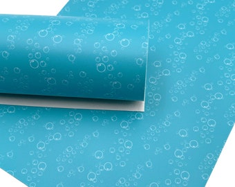 Bubbles Custom Print Faux Leather Sheet
