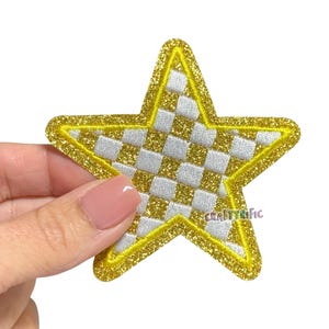 Gold Checkered Star Patch