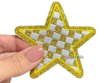 Gold Checkered Star Patch