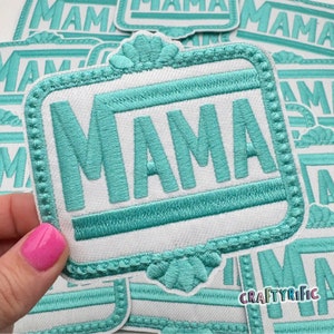 Teal Mama Large Patch, Snarky and Sassy Patch, Funny Patch, Trucker Hat Patch, DIY Patch, Girly Patch, Iron On Patch