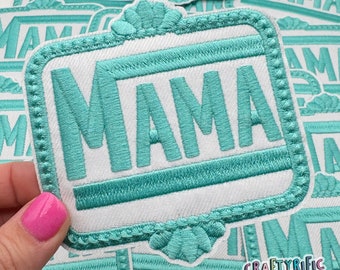 Teal Mama Large Patch, Snarky and Sassy Patch, Funny Patch, Trucker Hat Patch, DIY Patch, Girly Patch, Iron On Patch