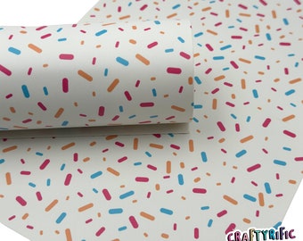 Sprinkles Faux Leather Sheets, Custom Faux Leather, Leather Sheets, Pvc Sheets, Leather for Earrings