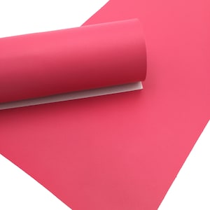 AZALEA PINK Smooth Faux Leather Sheets, Faux Leather Sheets, Leather for Earrings, Hair Bow Material - 0065