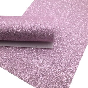 LAVENDER PURPLE FROSTED Chunky Glitter fabric Sheets, Chunky Glitter Faux Leather, Glitter Fabric for Bows and Crafts - 0738