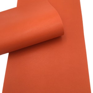 ORANGE SAFFIANO Faux Leather Sheets, Saffiano Texture, Leather for Earrings, Fabric Sheet, Textured Leather