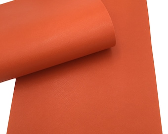 ORANGE SAFFIANO Faux Leather Sheets, Saffiano Texture, Leather for Earrings, Fabric Sheet, Textured Leather