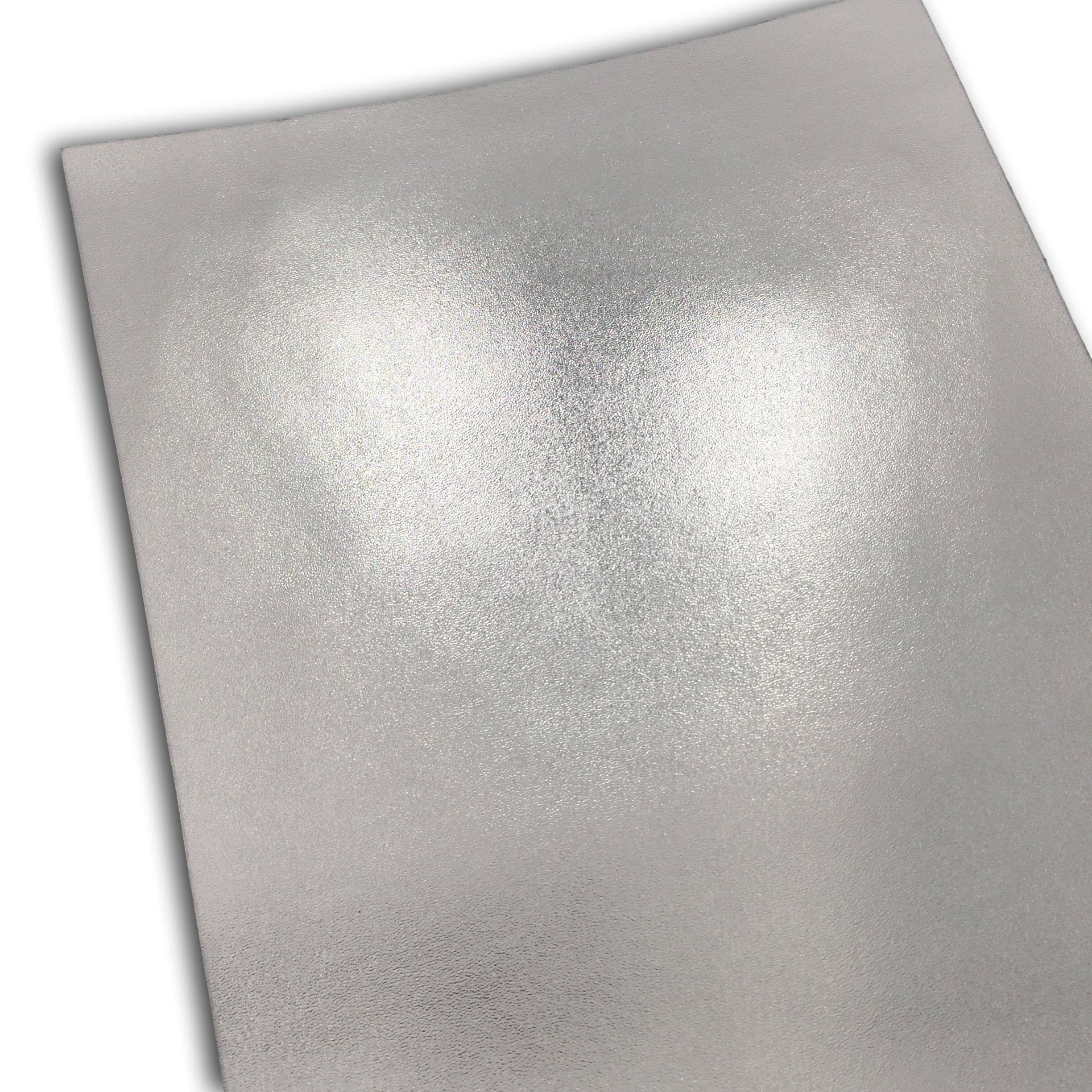  Real Pure Silver Metallic Leather: Genuine Shiny Leather  Material for Sewing, Crafting and Jewelry Making (Pure Silver, 12x18In/  30x45cm) : Clothing, Shoes & Jewelry