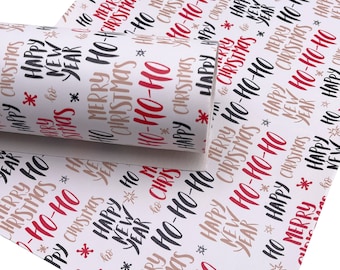 Merry Christmas Faux Leather Sheets