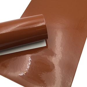 CARAMEL BROWN PATENT Faux Leather Sheets, Leather for Earrings and Hair bows