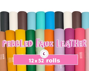 Faux Leather Roll 10x52&quot; Inch, Continuous Large Faux Leather Cut, Leather for Earrings and Hair Bows