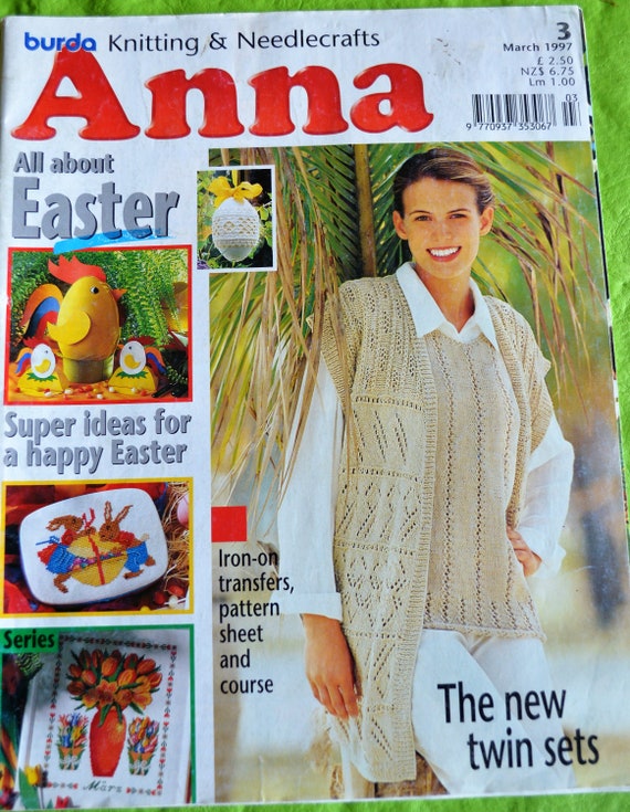 Burda Anna Magazine Knitting Patterns Crochet Magazine Crafts Magazine Anna Creative Needlework and Crafts Magazine Knitting Magazine