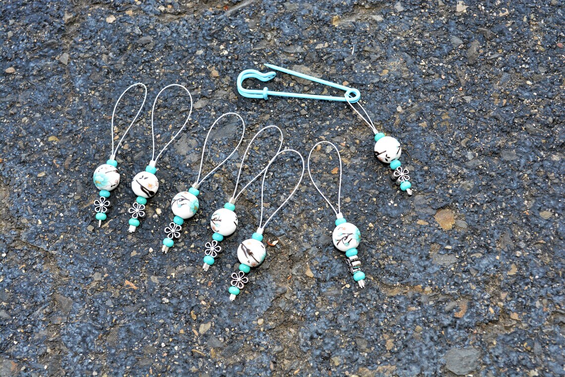 Stitch Markers Ceramic Stitch Markers Knitting Stitch Etsy