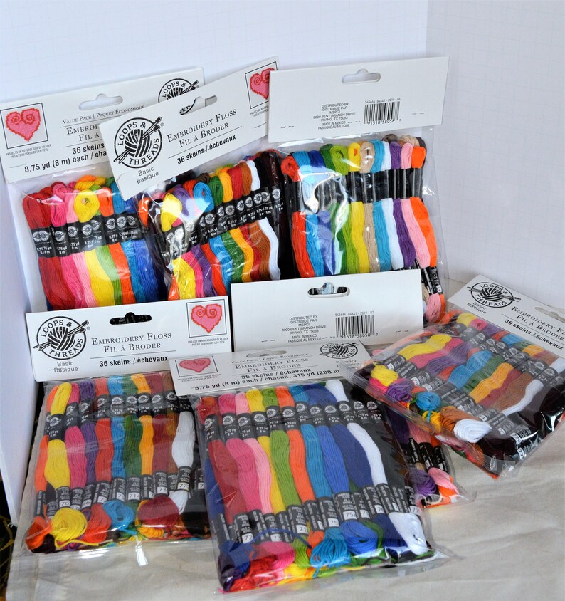 Embroidery Floss by Loops & Threads 36 Skeins of Embroidery Etsy