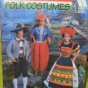 Crochet Fashion Doll Folk CostumesBooklet, Crochet Dresses for dolls, Doll Crochet, Doll Dresses.