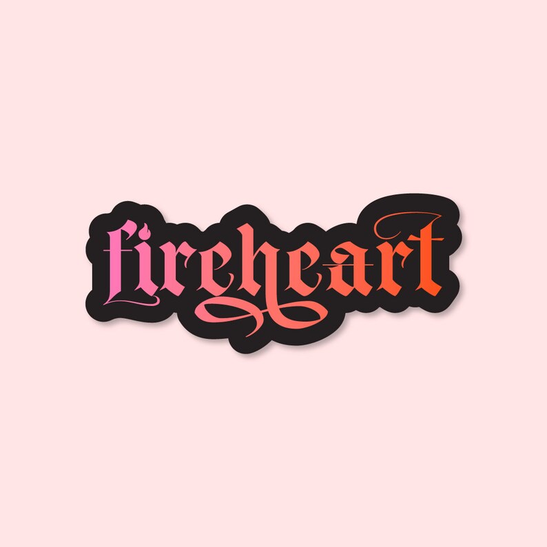 Fireheart Sticker Throne of Glass Sticker, Kindle Sticker, Fireheart Sticker, Aelin ...