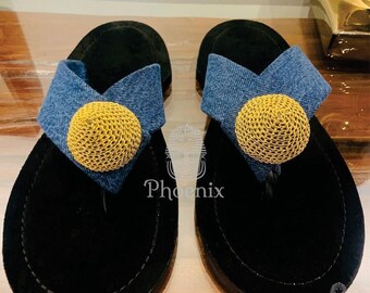 Ahenema Slippers, African Slippers, Slippers, Cross Slippers, African Wedding Slippers, Traditional Slippers, Royal Slippers