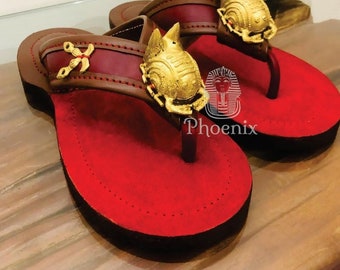 Ahenema Slippers, African Slippers, Slippers, Cross Slippers, African Wedding Slippers, Traditional Slippers, Royal Slippers