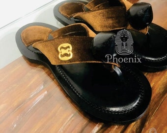 Ahenema Slippers, African Slippers, Slippers, Cross Slippers, African Wedding Slippers, Traditional Slippers, Royal Slippers