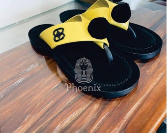 Ahenema Slippers, African Slippers, Slippers, Cross Slippers, African Wedding Slippers, Traditional Slippers, Royal Slippers