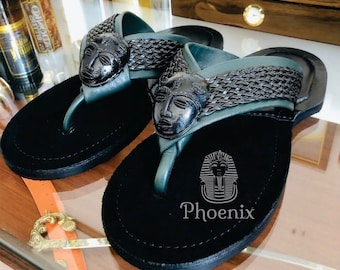 Ahenema Slippers, African Slippers, Slippers, Cross Slippers, African Wedding Slippers, Traditional Slippers, Royal Slippers