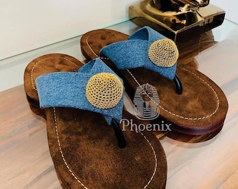 Ahenema Slippers, African Slippers, Slippers, Cross Slippers, African Wedding Slippers, Traditional Slippers, Royal Slippers