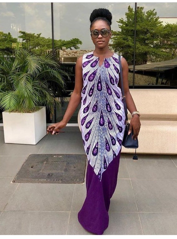 purple ankara dress