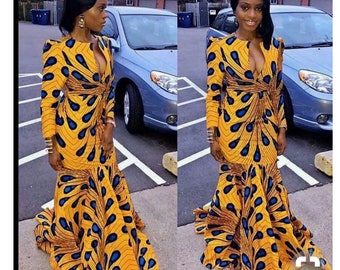 Prom dashiki dress, Beautiful women's dress, Wedding Guest dashiki dress, African women clothing