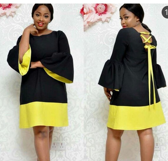 Black and gold bespoke african women s dress African Women s Dress Dashiki prom dress bespoke dashiki dress African women clothing