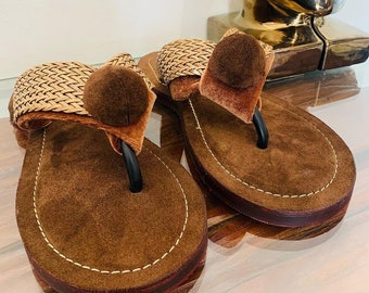 Ahenema Slippers, African Slippers, Slippers, Cross Slippers, African Wedding Slippers, Traditional Slippers, Royal Slippers