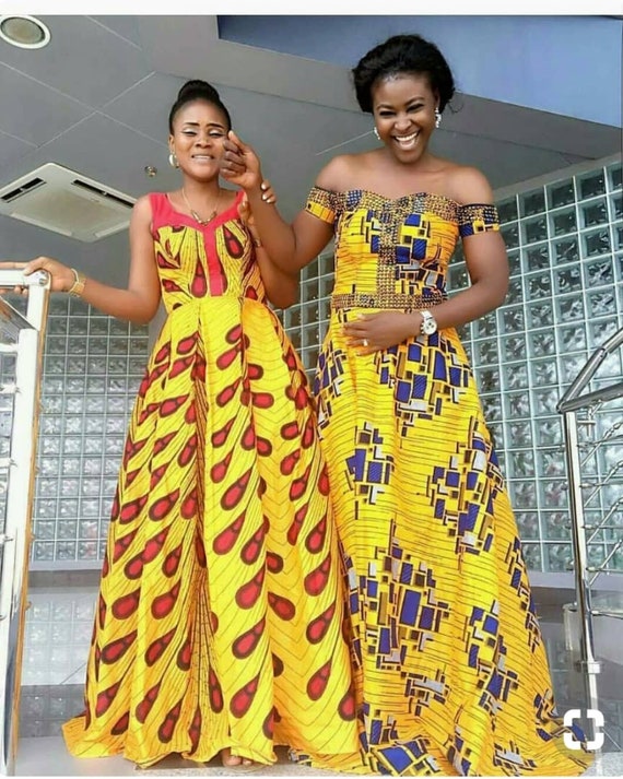 yellow dashiki dress