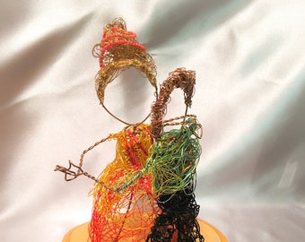 Inferno Paar, Kuchendeckel in Flammen, Kuchendeckel rot und Petrol Caketopper, Geek Kuchendeckel, gothic Kuchendeckel, Draht Kuchendeckel, Liebe,