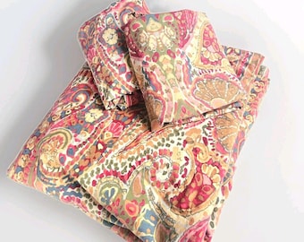 Vintage Pottery Barn Rosalie Floral Paisley Boho König Duvet & 2 Euro Sham Set