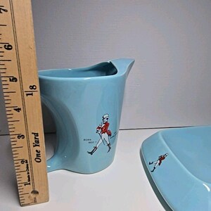 Vtg Johnnie Walker Water Jug Pitcher And Ashtray Dish Set Wade England image 7