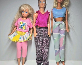 Lot de poupées Barbie Mattel vintage des années 80/90, skipper inclus