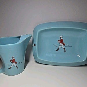 Vtg Johnnie Walker Water Jug Pitcher And Ashtray Dish Set Wade England image 1