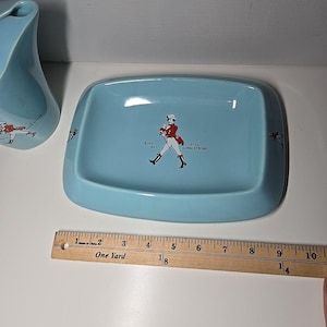 Vtg Johnnie Walker Water Jug Pitcher And Ashtray Dish Set Wade England image 6