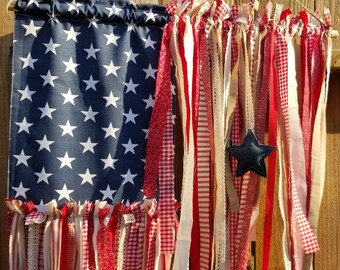 American Flag Rag Quilt - Etsy