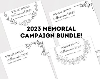 JW Letter Writing Bundle - 2023 Memorial Invitation | JW Gifts | jw Invite | Minimalist Black and White  | A4 | US Letter