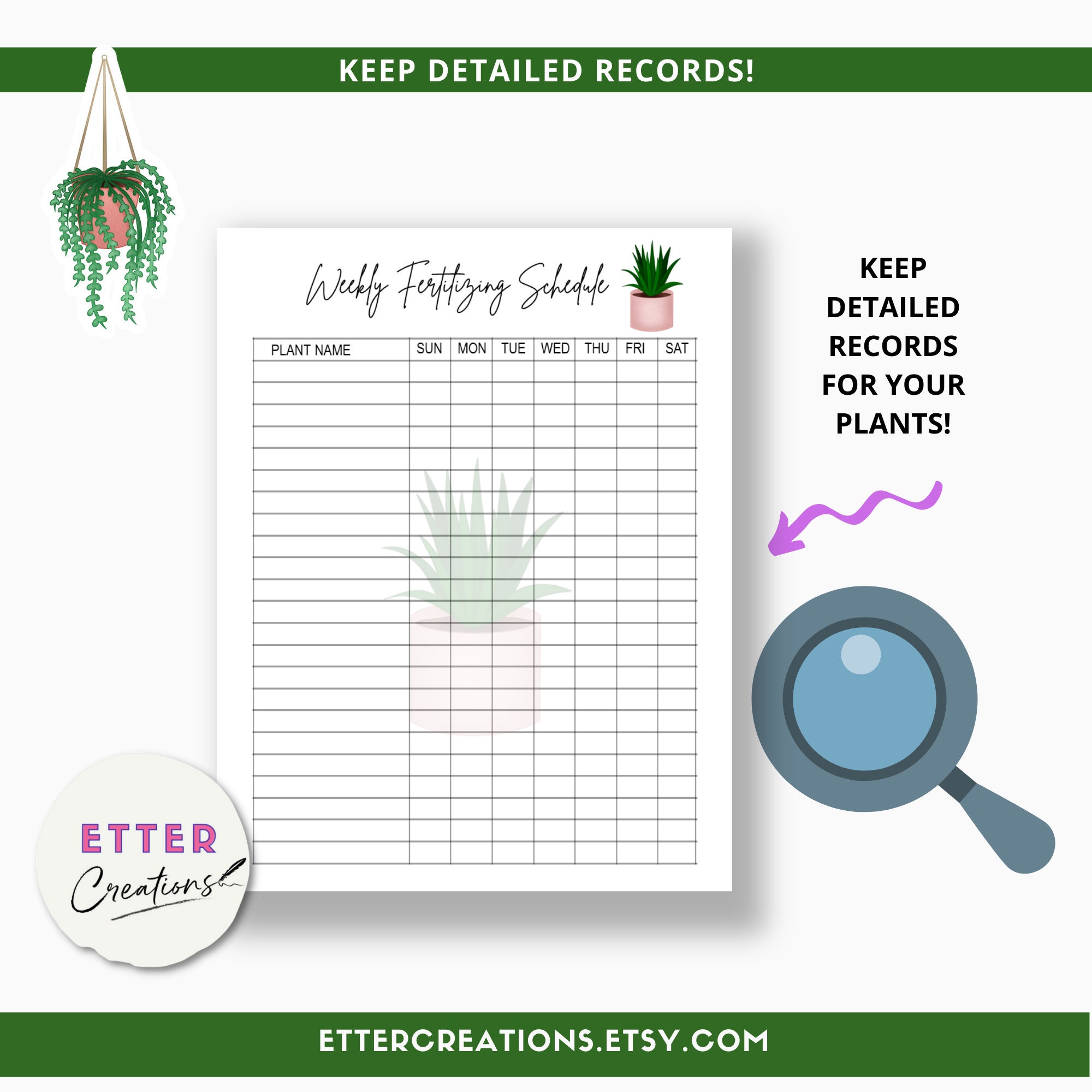 Plant Journal Printable House Plant Journal Plant Care | Etsy