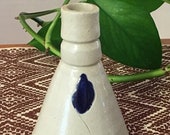 Williamsburg Pottery Salt Glaze Stoneware Inkwell (Vintage Art Pottery Bud Vase Candle)