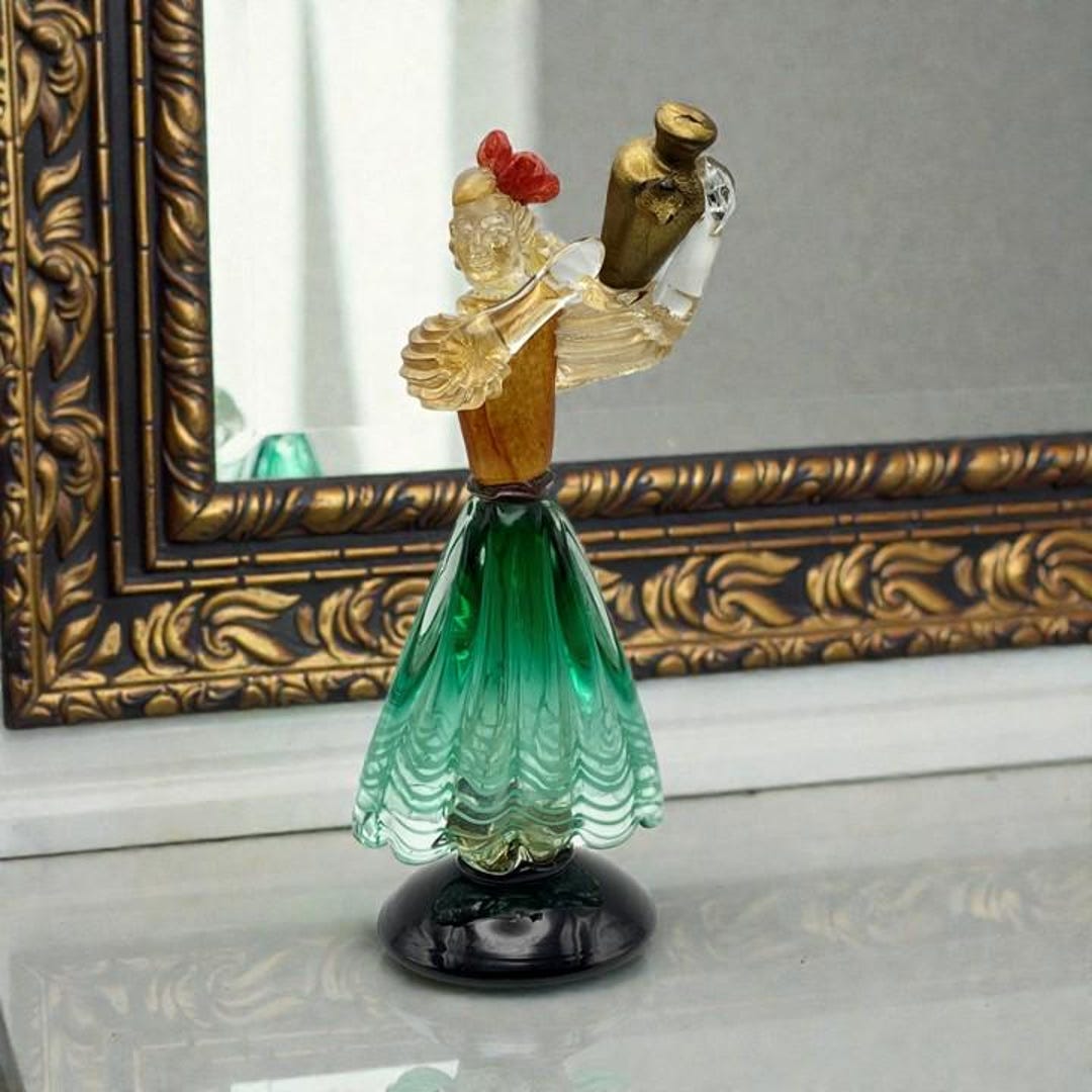 Murano Salviati Peasant Woman Wine Bearer Sculpture Figurine With